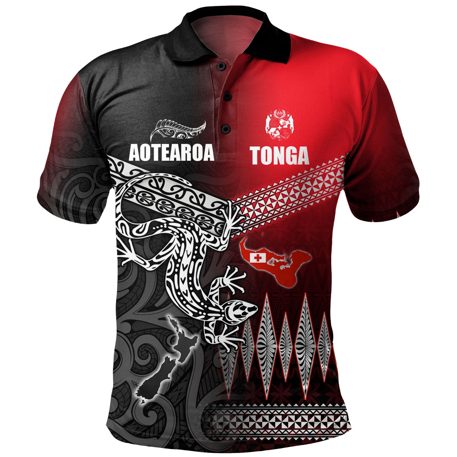 New Zealand Maori Aotearoa Tonga Polo Shirt