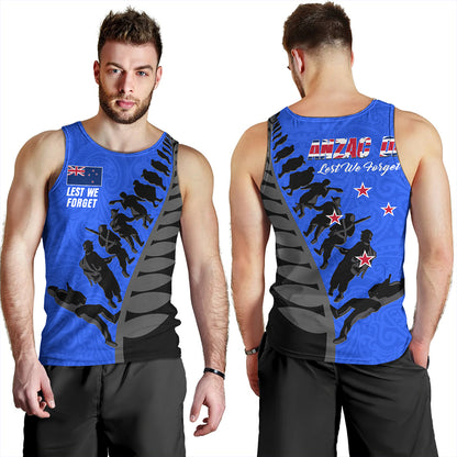New Zealand Tank Top Maori Tribal Anzac Day Lest We Forget