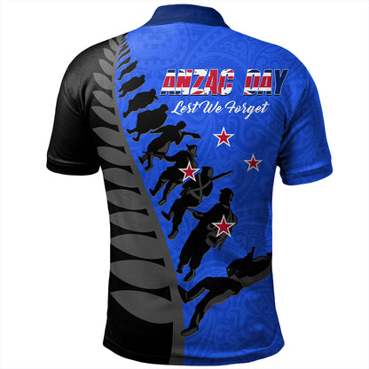 New Zealand Polo Shirt Maori Tribal Anzac Day Lest We Forget