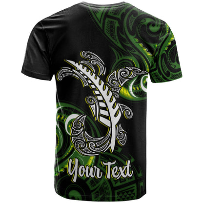 New Zealand T-Shirt - Custom Aotearoa Silver Fern Maori Patterns