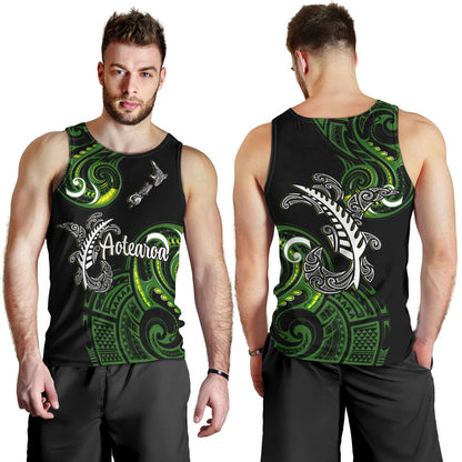 New Zealand Tank Top - Aotearoa Silver Fern Maori Patterns