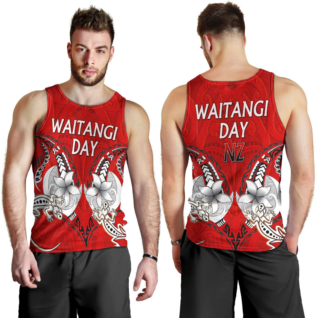 New Zealand Tank Top - Waitangi Day Lizards Maori Patterns