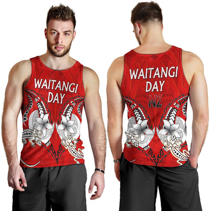 New Zealand Tank Top - Waitangi Day Lizards Maori Patterns