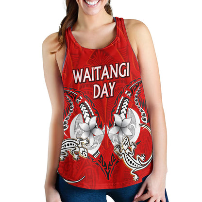 New Zealand Women Tank - Waitangi Day Lizards Maori Patterns