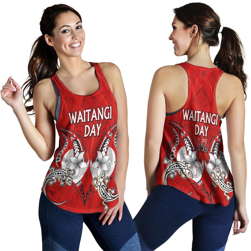 New Zealand Women Tank - Waitangi Day Lizards Maori Patterns