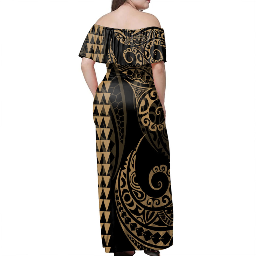 New Zealand Combo Dress And Shirt Kakau Style Gold