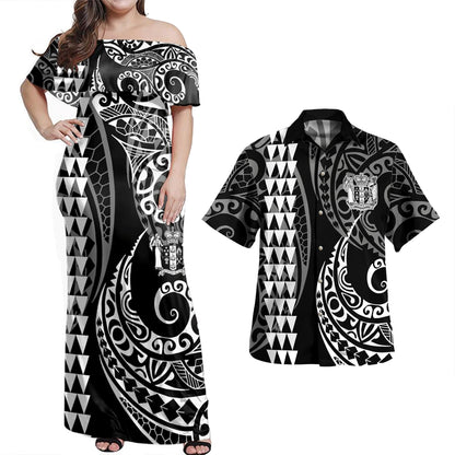 New Zealand Combo Dress And Shirt Kakau Style White