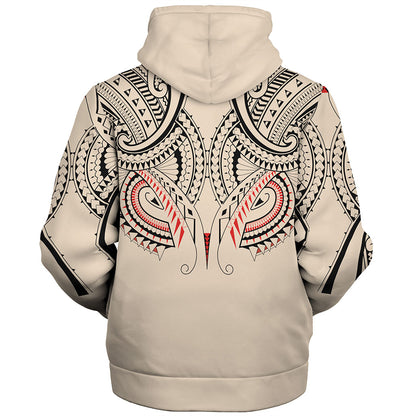 New Zealand Sherpa Hoodie Season Maori Pattern