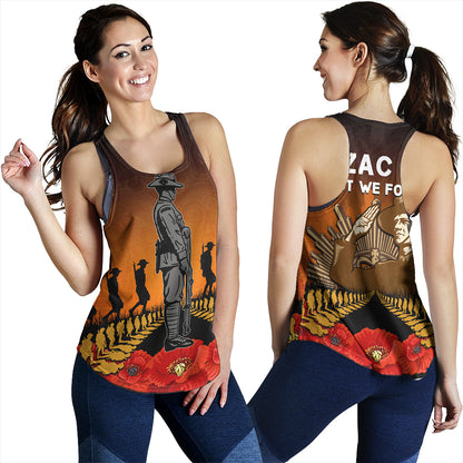 New Zealand Women Tank Anzac Day Lest We Forget Silver Fern