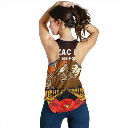 New Zealand Women Tank Anzac Day Lest We Forget Silver Fern