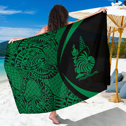 New Caledonia Sarong Coat Of Arm Lauhala Circle Green