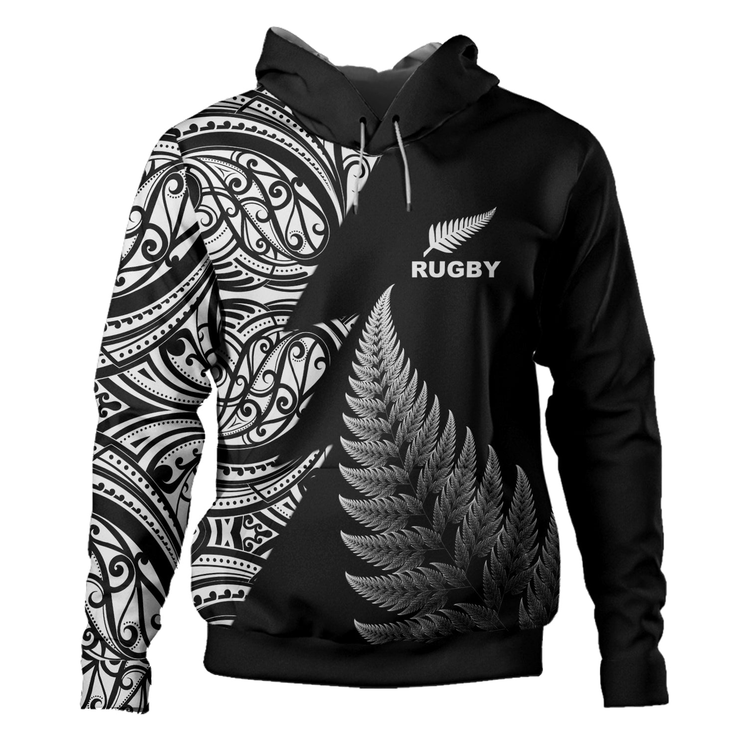 New Zealand Custom Personalised Hoodie - New Zealand Rugby Silver Fern