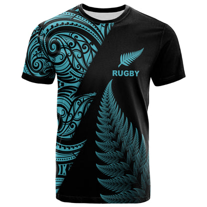 New Zealand Custom Personalised T-Shirt - New Zealand Rugby Silver Fern