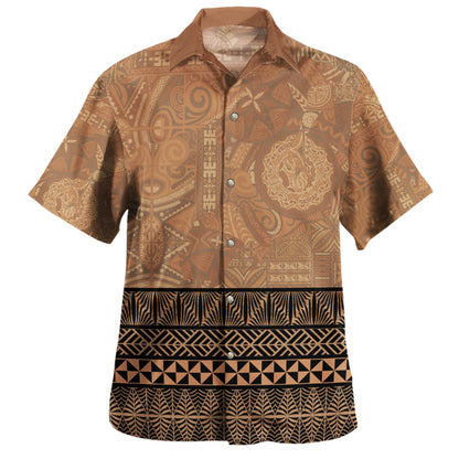 Tonga Combo Dress And Shirt Ngatu Pattern Culture Ver.1