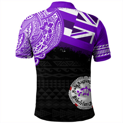 Hawaii Polo Shirt Ni'ihau High and Elementary School With Crest Style
