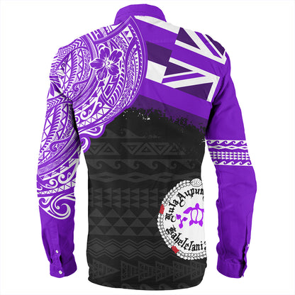 Hawaii Long Sleeve Shirt Ni'ihau High and Elementary School With Crest Style