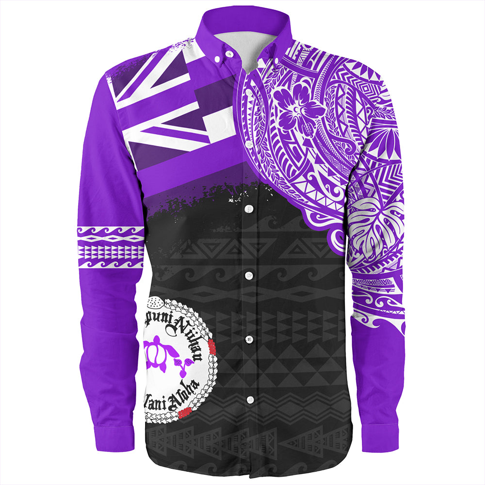 Hawaii Long Sleeve Shirt Ni'ihau High and Elementary School With Crest Style