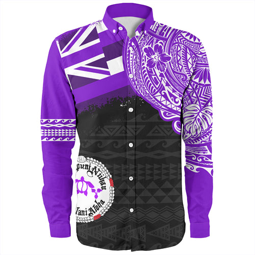 Hawaii Long Sleeve Shirt Ni'ihau High and Elementary School With Crest Style