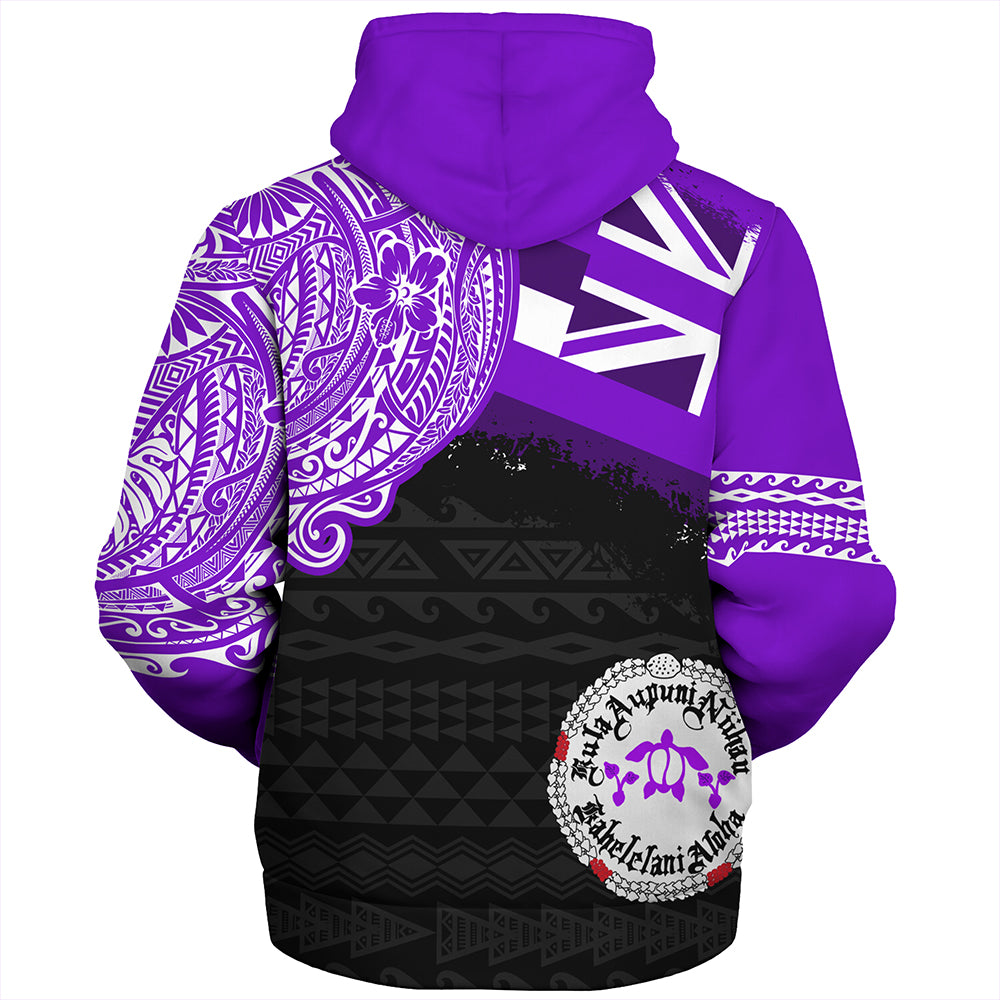 Hawaii Sherpa Hoodie Ni'ihau High and Elementary School With Crest Style