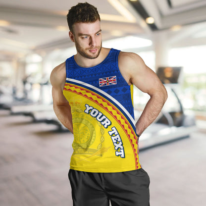 Niue Custom Personalised Tank Top Niue Patterns Hiapo Curve Style