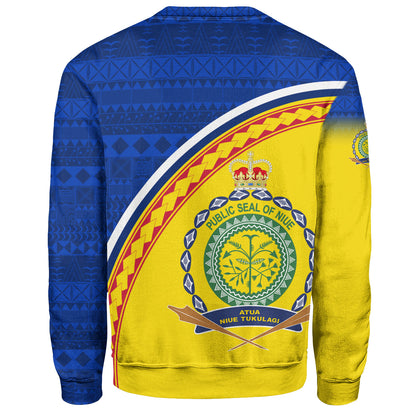 Niue Custom Personalised Sweatshirt Niue Patterns Hiapo Curve Style