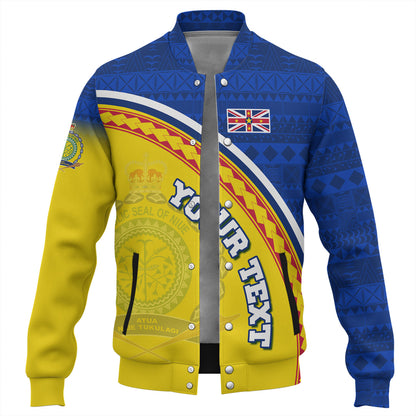 Niue Custom Personalised  Baseball Jacket Niue Patterns Hiapo Curve Style