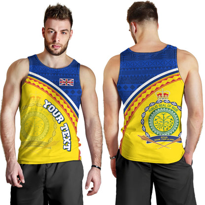 Niue Custom Personalised Tank Top Niue Patterns Hiapo Curve Style