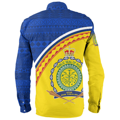 Niue Custom Personalised Long Sleeve Shirt Niue Patterns Hiapo Curve Style