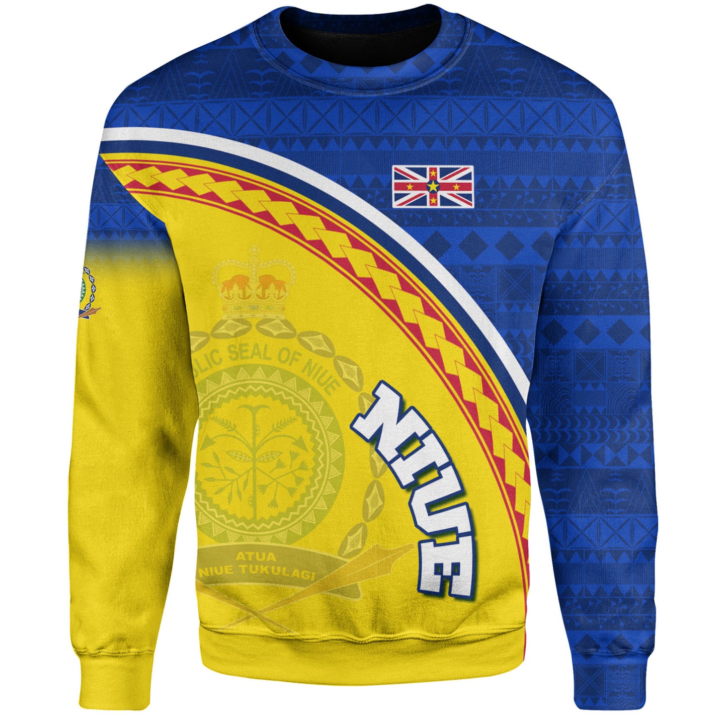 Niue Custom Personalised Sweatshirt Niue Patterns Hiapo Curve Style