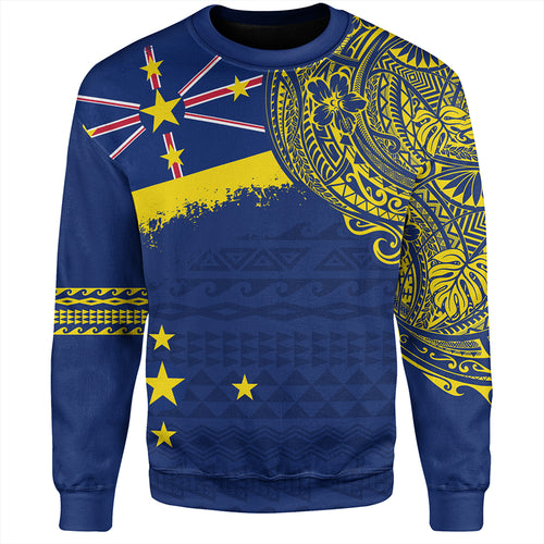 Niue Sweatshirt Polynesian Flag With Coat Of Arms