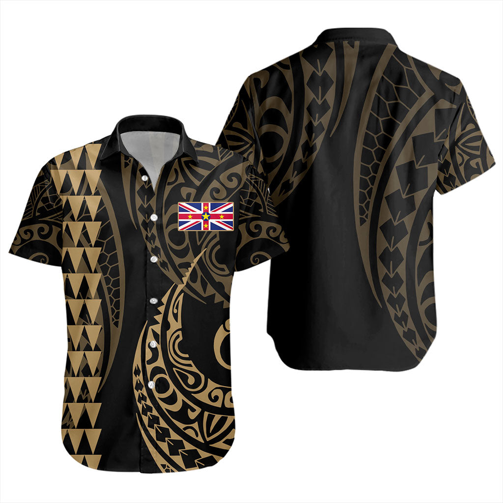Niue Short Sleeve Shirt Kakau Style Ver.1