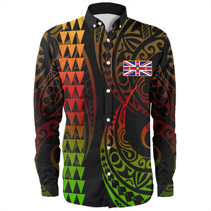 Niue Long Sleeve Shirt Kakau Style