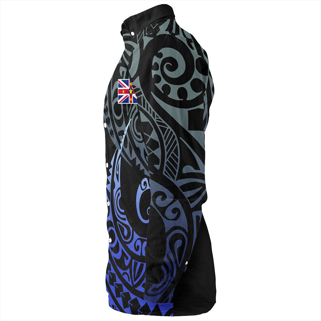 Niue Long Sleeve Shirt Kakau Style