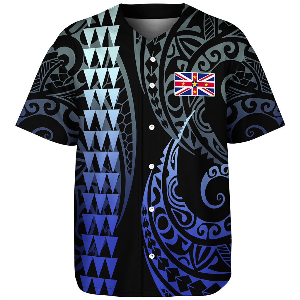 Niue Baseball Shirt Kakau Style