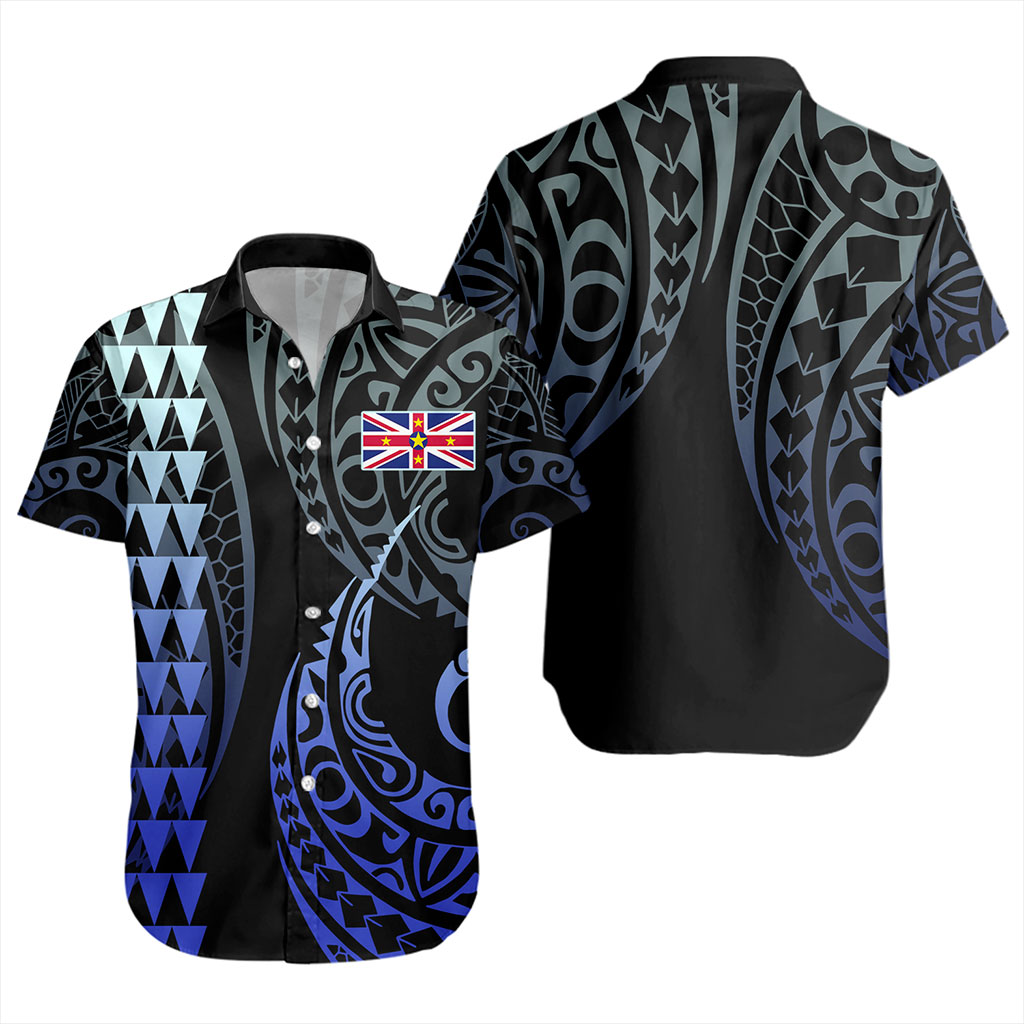 Niue Short Sleeve Shirt Kakau Style