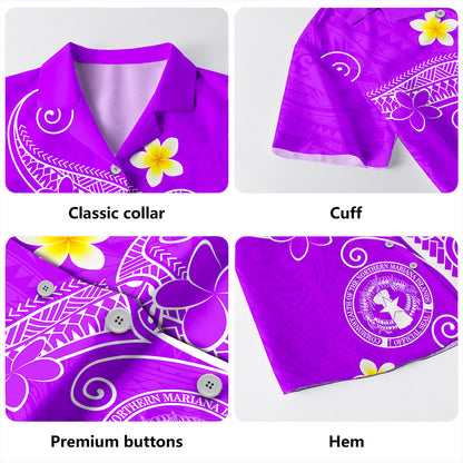 Northern Mariana Islands Hawaiian Shirt Polynesia Floral Tribal Ver.1