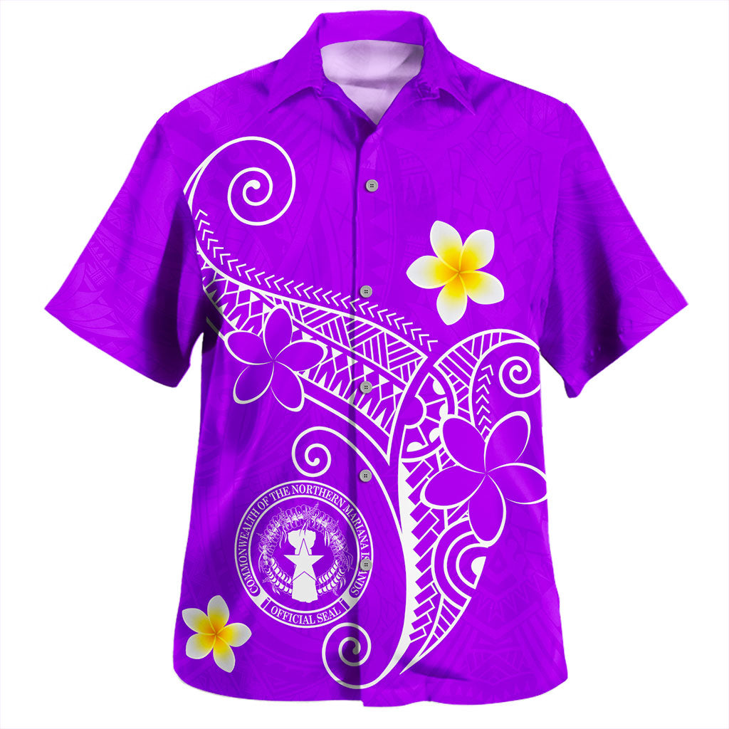 Northern Mariana Islands Hawaiian Shirt Polynesia Floral Tribal Ver.1