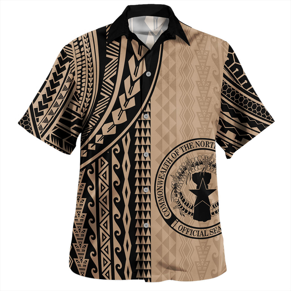 Northern Mariana Islands Hawaiian Shirt Polynesian Tattoo