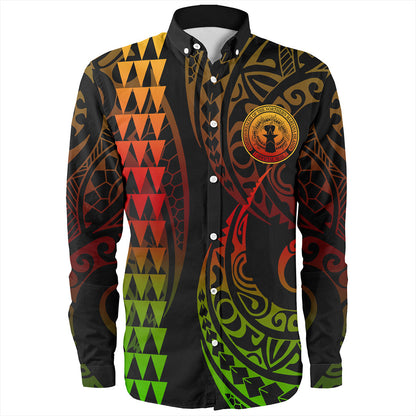 Northern Mariana Islands Long Sleeve Shirt Kakau Style