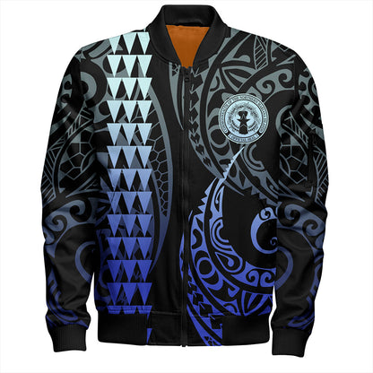 Northern Mariana Islands Bomber Jacket Kakau Style