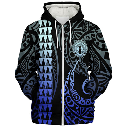 Northern Mariana Islands Sherpa Hoodie Kakau Style