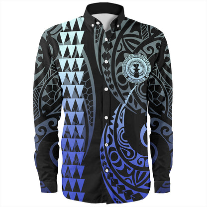 Northern Mariana Islands Long Sleeve Shirt Kakau Style