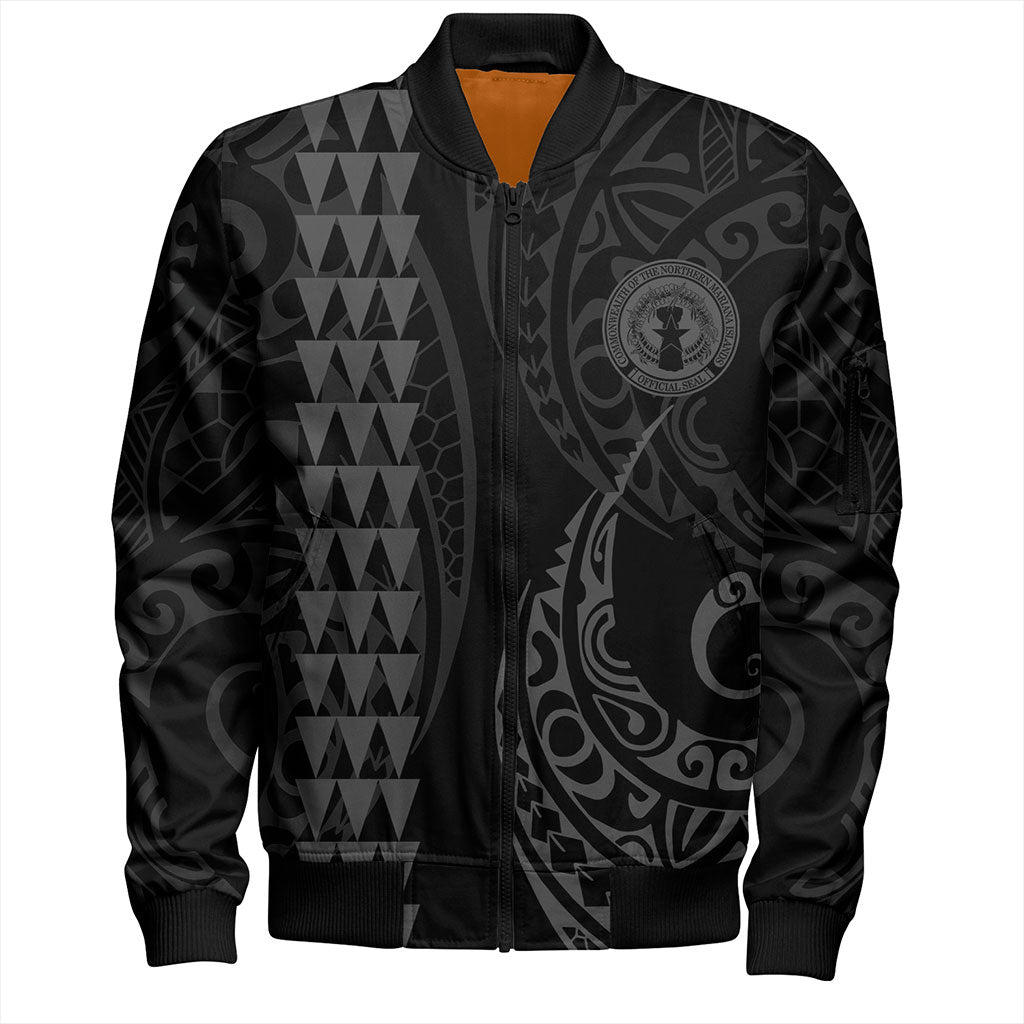 Northern Mariana Islands Bomber Jacket Kakau Style