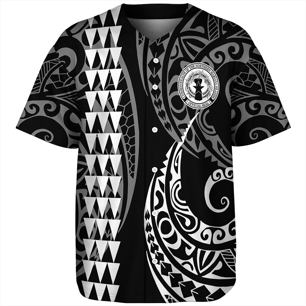 Northern Mariana Islands Baseball Shirt Kakau Style Ver.1