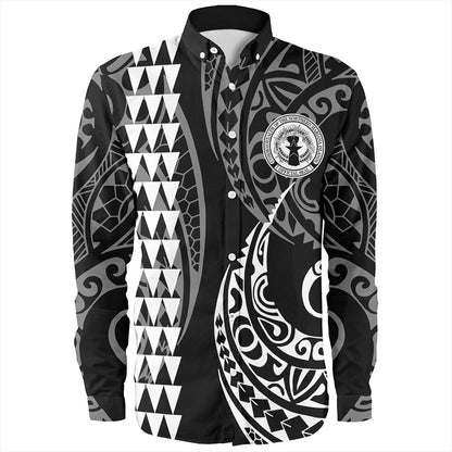 Northern Mariana Islands Long Sleeve Shirt Kakau Style Ver.1