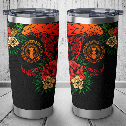 Northern Mariana Islands Tumbler Polynesian Tropical Coat Of Arms