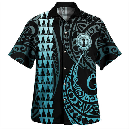 Northern Mariana Islands Combo Short Sleeve Dress And Shirt Kakau Style Turquoise