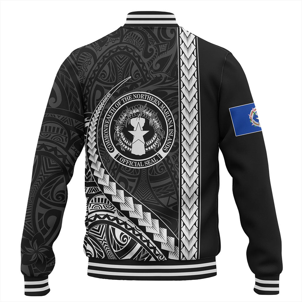 Northern Mariana Islands Baseball Jacket Tribal Micronesian Coat Of Arms