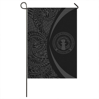 Northern Mariana Islands Garden Flag Lauhala Circle Grey