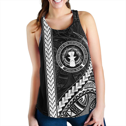 Northern Mariana Islands Women Tank Tribal Micronesian Coat Of Arms